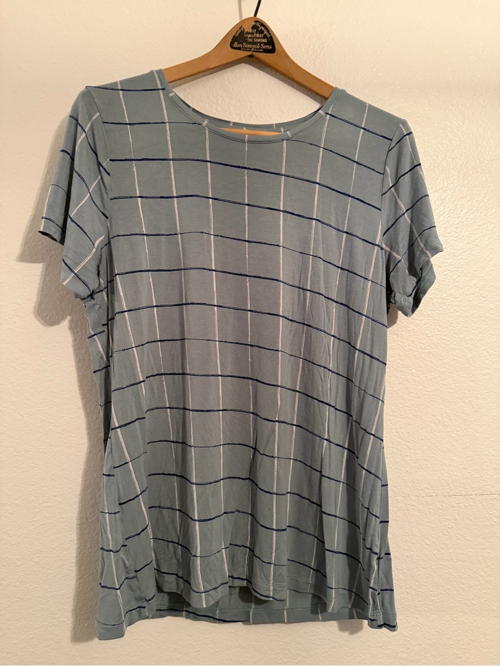 Apt. 9 Light Blue Windowpane Knit Midi Dress